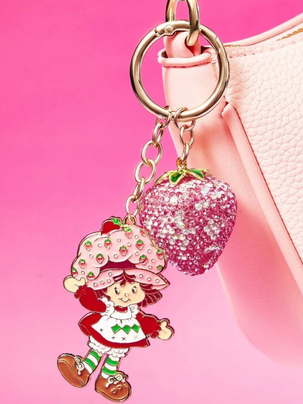 Strawberry Shortcake Rhinestone Keychain NEW 🏷️ - Picture 3 of 4